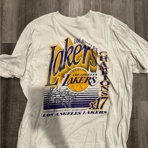 Lakers Abercrombie & Fitch White Graphic Tee